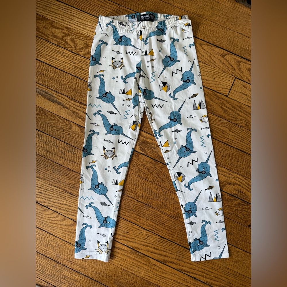 Raspberry Republic Narwhal Leggings - Size 5-7 - NWT